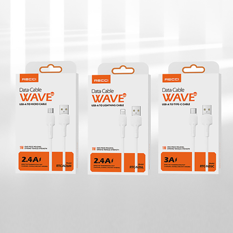 Recci RTC-N26L USB-A to Lightning Hızlı Şarj Özellikli Data ve Şarj Kablosu 1M - 8