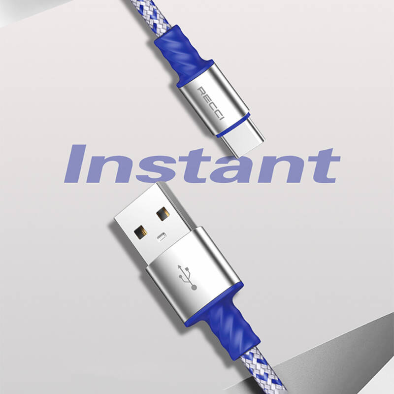 Recci RTC-N32C Instant Series USB-A to Type-C 3A Fast Charging Charging and Data Cable 1M - 4