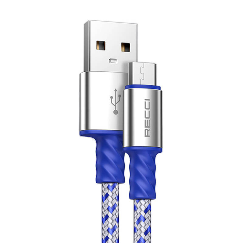 Recci RTC-N33M Instant Serisi USB-A to Micro 2.4A Hızlı Şarj Özellikli Şarj ve Data Kablosu 2M - 7