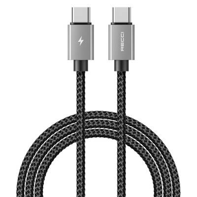 Recci RTC-P08CC Type-C to Type-C PD 100W 5A Fast Charging Nylon Braid Design Charging and Data Cable 1.5M - 1