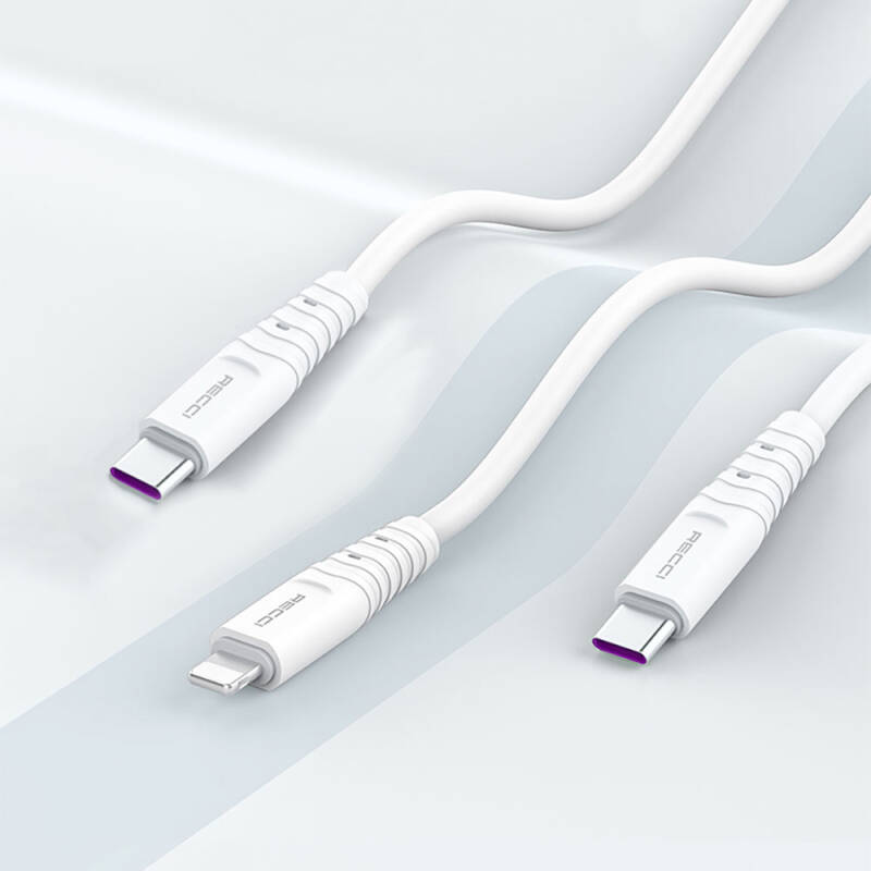 Recci RTC-P09CL Silicone Series 20W Fast Charging Type-C To Lightning PD Cable 1.5M - 3