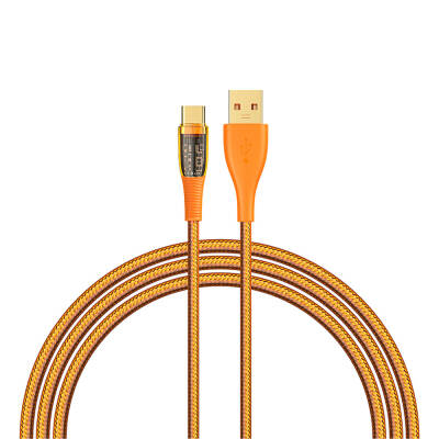 Recci RTC-P19C Amber Series USB-A to Type-C 6A Transparent Design Charging and Data Cable 1.5M - 2