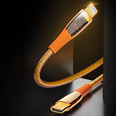 Recci RTC-P19C Amber Series USB-A to Type-C 6A Transparent Design Charging and Data Cable 1.5M - 5