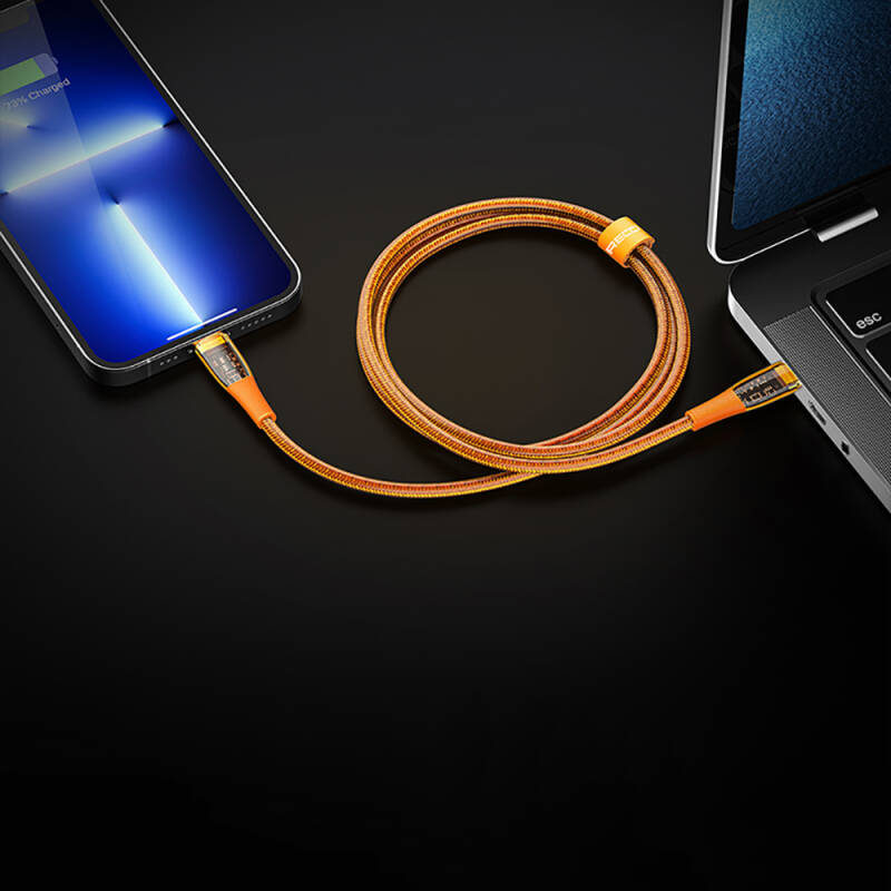 Recci RTC-P19CC Amber Series Type-C to Type-C PD 100W Transparent Design Charging and Data Cable 1.5M - 8