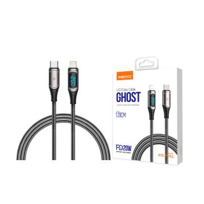 Recci RTC-P21CLPD Ghost Series 20W Fast Charging Type-C To Lightning PD Cable 1.2M - 5