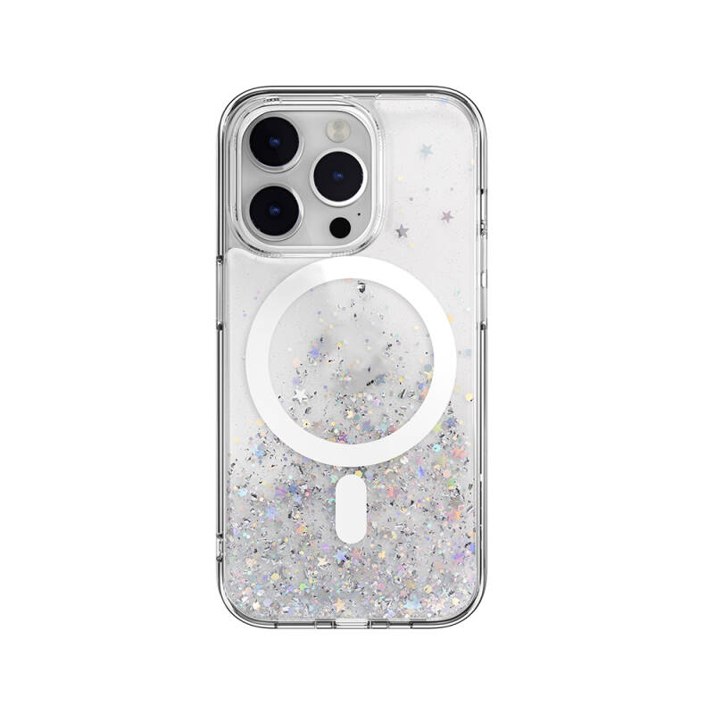 Shining Glitter Transparent Switcheasy Starfield-M Cover for Apple iPhone 14 Pro with Magsafe Charging Feature - 1