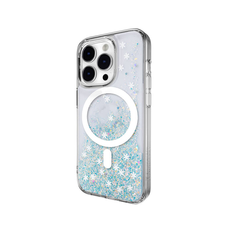 Shining Glitter Transparent Switcheasy Starfield-M Cover for Apple iPhone 14 Pro with Magsafe Charging Feature - 5