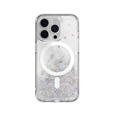 Shining Glitter Transparent Switcheasy Starfield-M Cover for Apple iPhone 14 Pro with Magsafe Charging Feature - 2