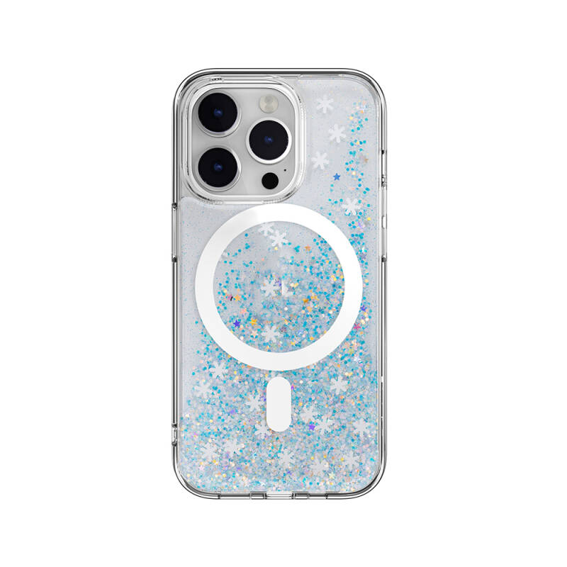 Shining Glitter Transparent Switcheasy Starfield-M Cover for Apple iPhone 14 Pro with Magsafe Charging Feature - 3