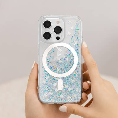 Shining Glitter Transparent Switcheasy Starfield-M Cover for Apple iPhone 14 Pro with Magsafe Charging Feature - 8