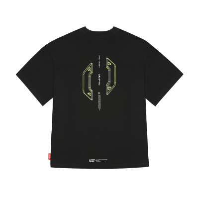 Skinarma Cypher Short Sleeve Oversize Unisex Crew Neck Black T-Shirt - 5