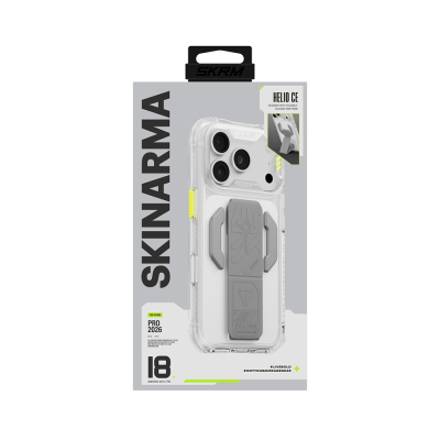 Skinarma Helio CE Mag Charge Case for Apple iPhone 18 Pro Max – Tech-Patterned Cover with MagSafe Charging & Stand - 13