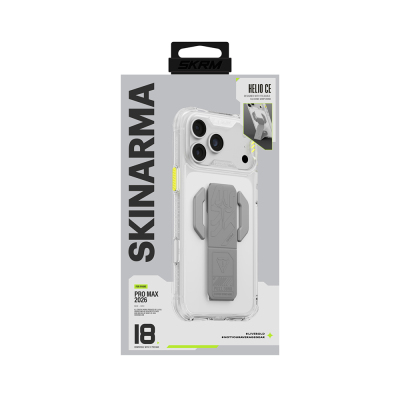 Skinarma Helio CE Mag Charge Case for Apple iPhone 18 Pro Max – Tech-Patterned Cover with MagSafe Charging & Stand - 12