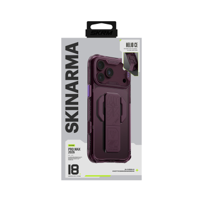 Skinarma Helio CE Mag Charge Case for Apple iPhone 18 Pro Max – Tech-Patterned Cover with MagSafe Charging & Stand - 23