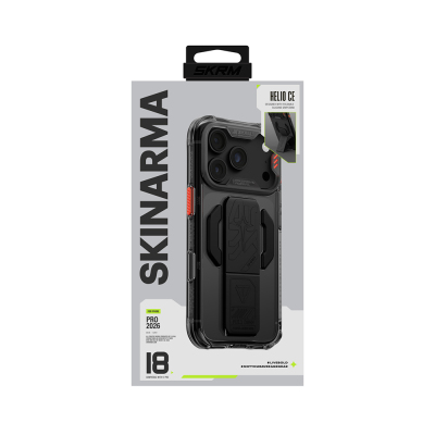 Skinarma Helio CE Mag Charge Case for Apple iPhone 18 Pro Max – Tech-Patterned Cover with MagSafe Charging & Stand - 34