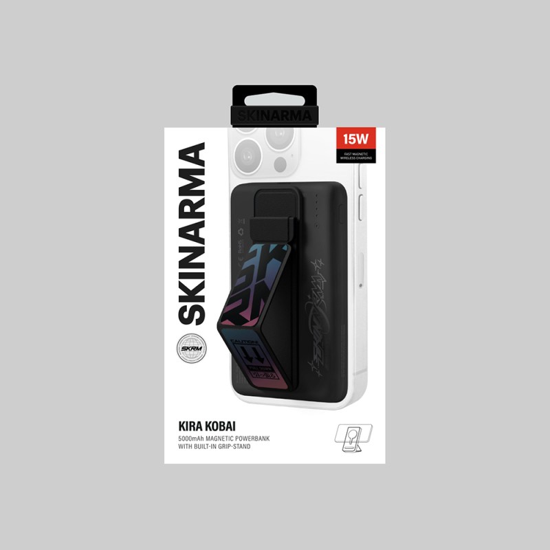 SkinArma Kira Kobai Holografik Tasarımlı Standlı Wireless ve PD Hızlı Şarj Özellikli Powerbank 15W 5000mAh - 16