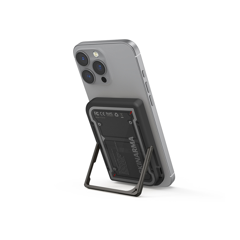 Skinarma Nexus Mecha Kablosuz ve PD Hızlı Şarj Özellikli Metal Standlı Taşınabilir Powerbank 20W 5000mAh - 8