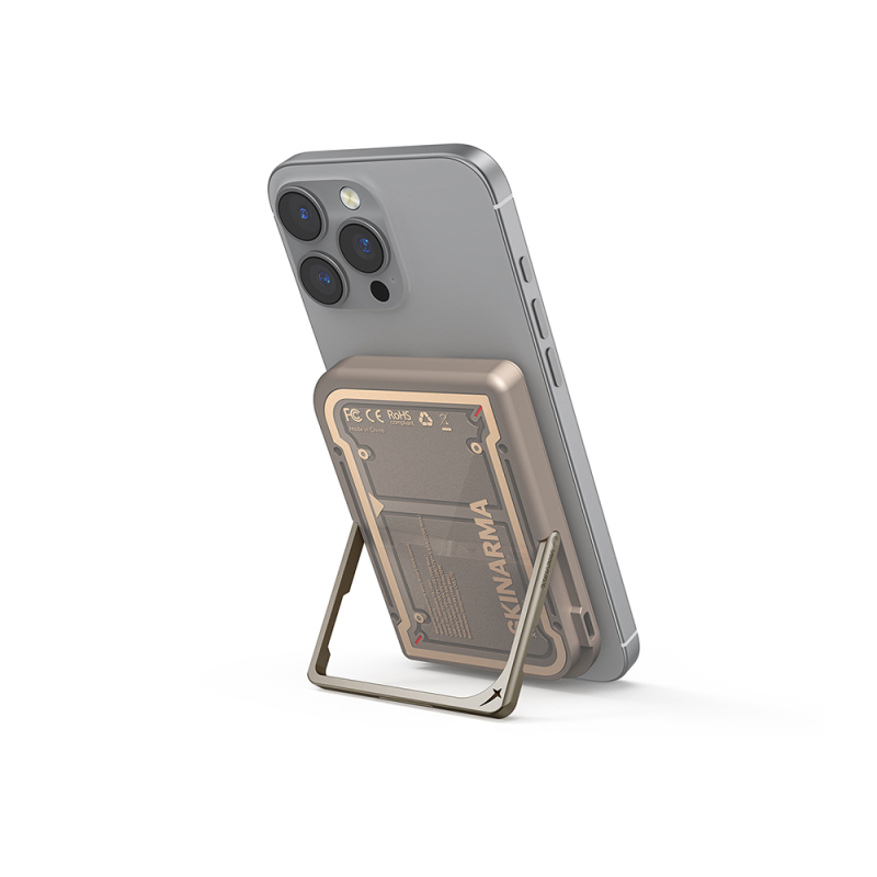 Skinarma Nexus Mecha Kablosuz ve PD Hızlı Şarj Özellikli Metal Standlı Taşınabilir Powerbank 20W 5000mAh - 10