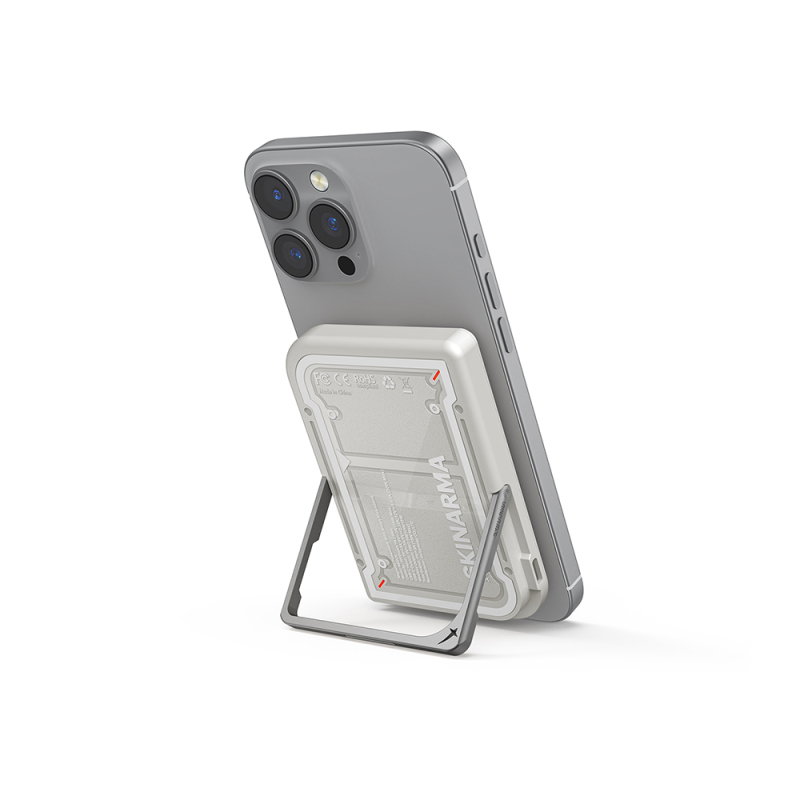 Skinarma Nexus Mecha Kablosuz ve PD Hızlı Şarj Özellikli Metal Standlı Taşınabilir Powerbank 20W 5000mAh - 12