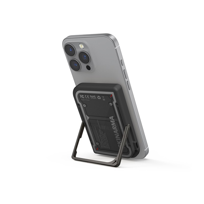 Skinarma Nexus Mecha Kablosuz ve PD Hızlı Şarj Özellikli Metal Standlı Taşınabilir Powerbank 20W 5000mAh - 8
