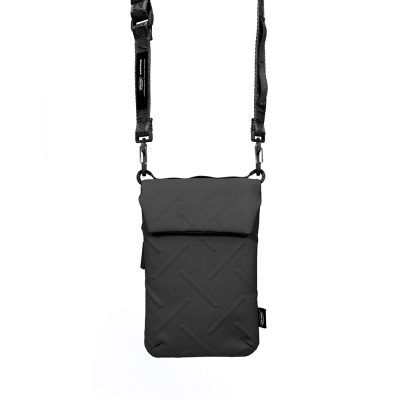 Skinarma Sling Pouch Juno Cross-Hatch Patterned Nylon Scout Neck Strap Cross Body Bag - 1