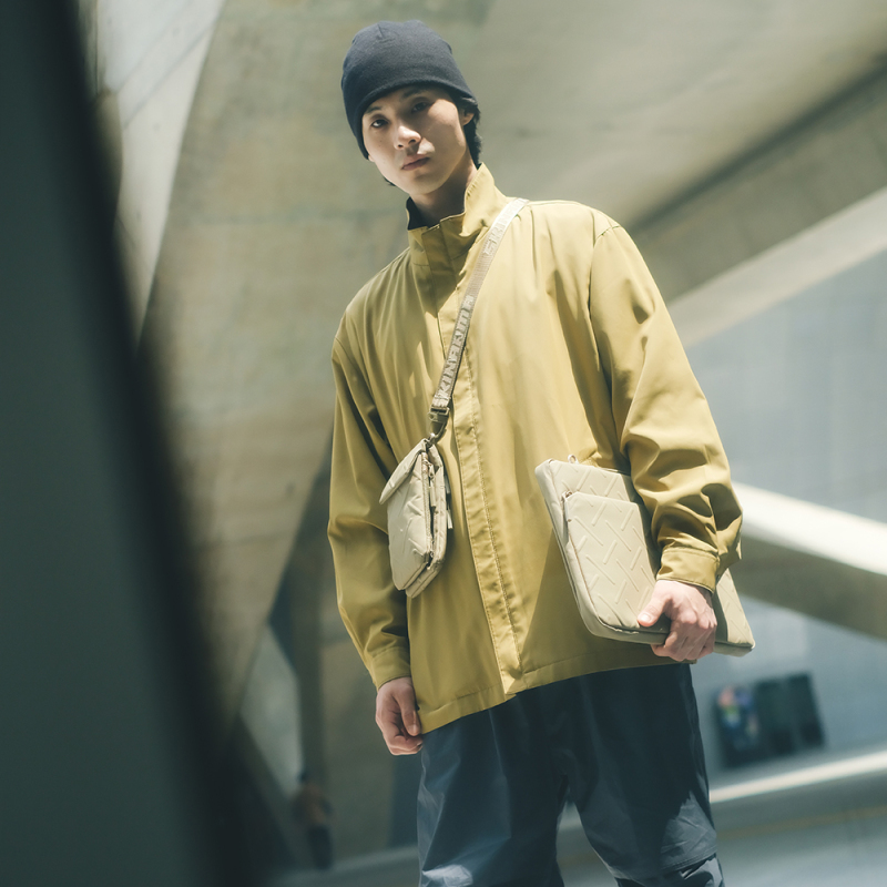 Skinarma Sling Pouch Juno Cross-Hatch Patterned Nylon Scout Neck Strap Cross Body Bag - 14