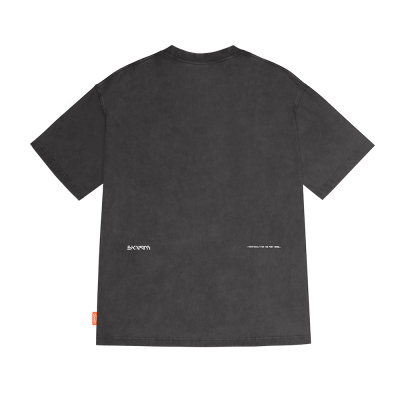 Skinarma Sonar Kısa Kollu Oversize Unisex Bisiklet Yaka Gri Tişört - 4