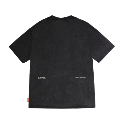 Skinarma Sonar Kısa Kollu Oversize Unisex Bisiklet Yaka Siyah Tişört - 5