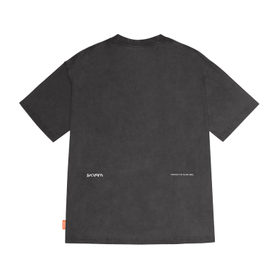 Skinarma Sonar Short Sleeve Oversize Unisex Crew Neck Grey T-Shirt - 5