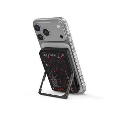 Skinarma Vektor Kablosuz ve PD Hızlı Şarj Özellikli Metal Standlı Taşınabilir Powerbank 15W 5000mAh - 3