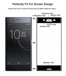 Sony Xperia XZ1 Zore Ekranı Tam Kaplayan Düz Cam Koruyucu - 2