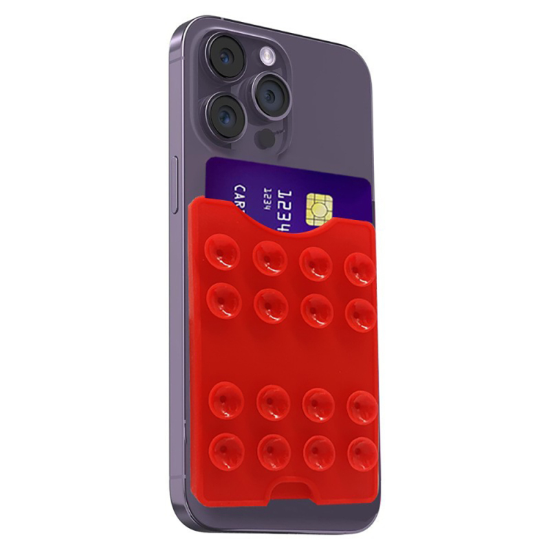 Square Kiss Design 04 Suction Cup Silicone Card Holder - 21