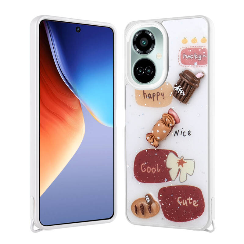 Tecno Camon 19 Case Shining Glitter Relief Figured Zore Cevze Cover - 1