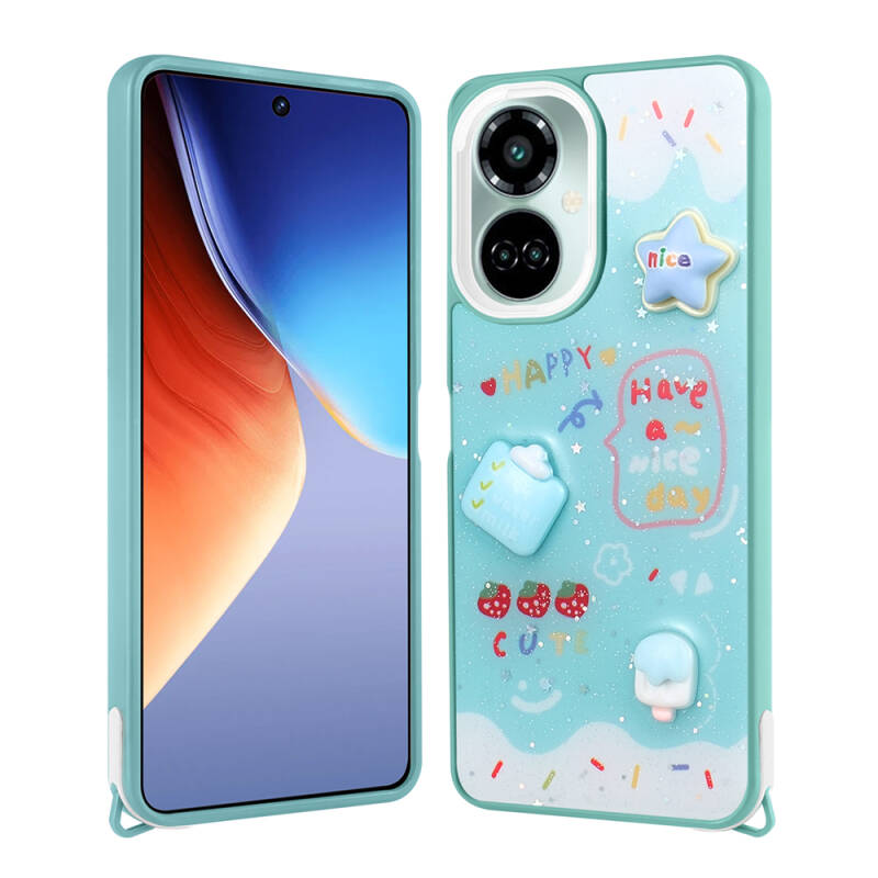 Tecno Camon 19 Pro Case Shining Glitter Relief Figured Zore Cevze Cover - 1