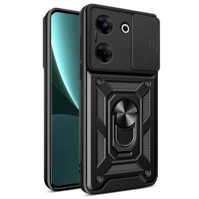 Tecno Camon 20 Case Magnetic Stand Camera Protector Zore Sliding Vega Cover - 1