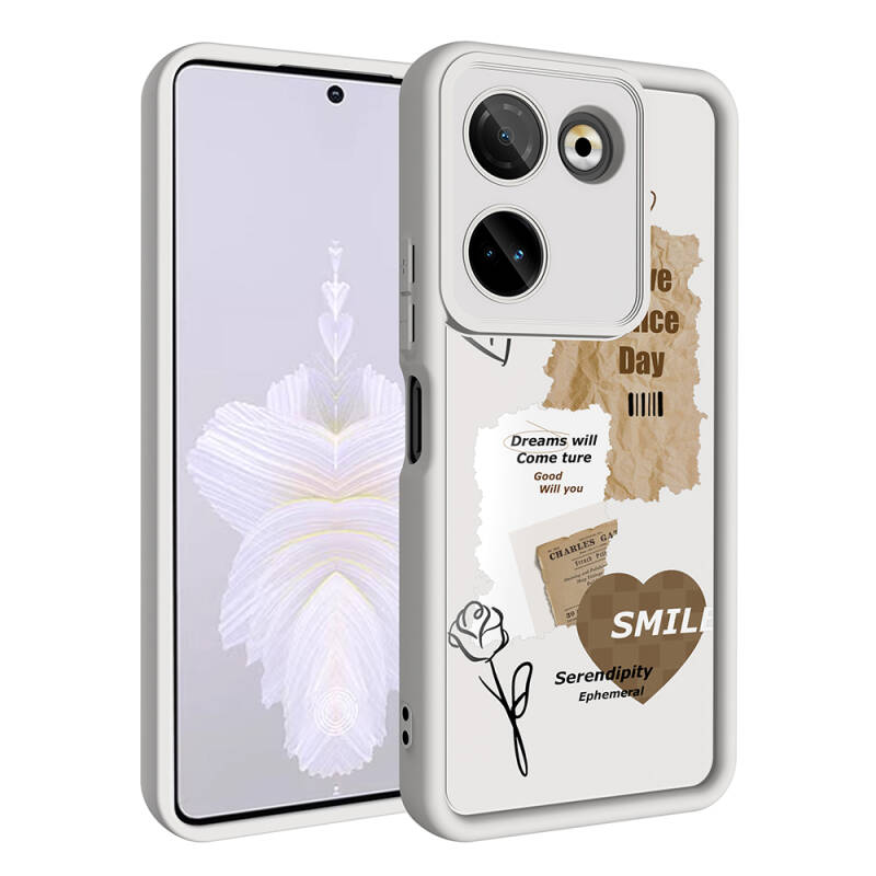 Tecno Camon 20 Pro 4G Case Camera Protected Printed Back Surface Zore Klas Cover - 4