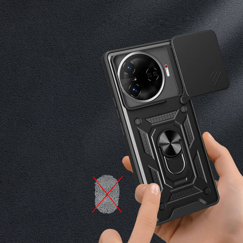 Tecno Camon 30 Pro 5G Case with Magnetic Stand Camera Protection Zore Sliding Vega Cover - 5