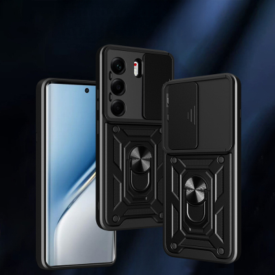 Tecno Camon 40 Pro 4G Case with Magnetic Stand and Camera Protection Zore Sliding Vega Cover - 3