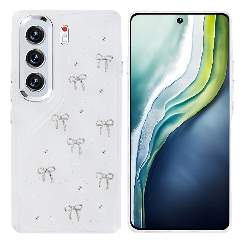 Tecno Camon 40 Pro Case Airbag Design Glittery Transparent Zore Kutup Cover - 1