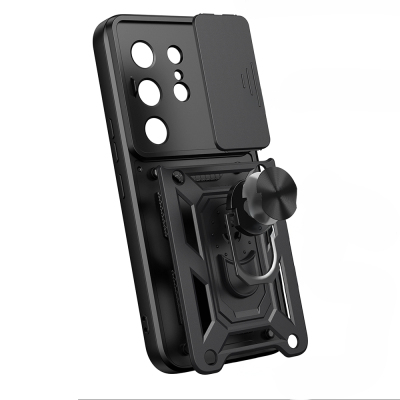 Tecno Camon 50 Kılıf Magnetik Standlı Kamera Korumalı Zore Sürgülü Vega Kapak - 9