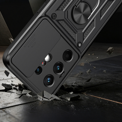 Tecno Camon 50 Pro Case with Magnetic Stand and Camera Protection Zore Sliding Vega Cover - 3