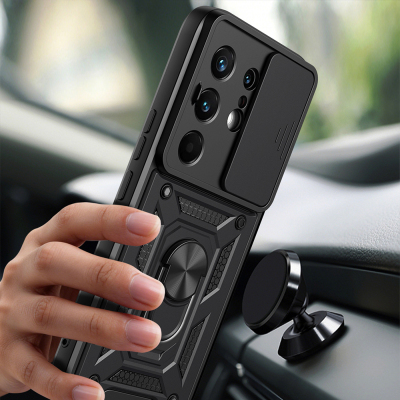 Tecno Camon 50 Pro Case with Magnetic Stand and Camera Protection Zore Sliding Vega Cover - 4