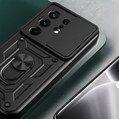 Tecno Camon 50 Pro Case with Magnetic Stand and Camera Protection Zore Sliding Vega Cover - 5