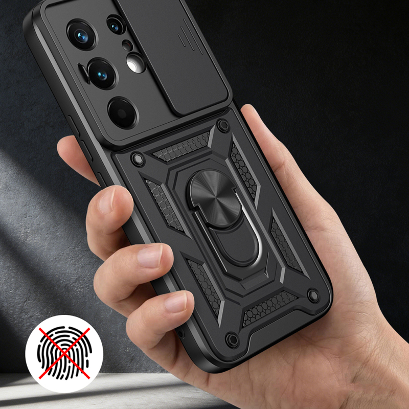 Tecno Camon 50 Pro Case with Magnetic Stand and Camera Protection Zore Sliding Vega Cover - 6