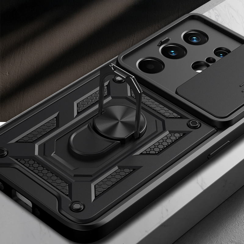 Tecno Camon 50 Pro Case with Magnetic Stand and Camera Protection Zore Sliding Vega Cover - 8