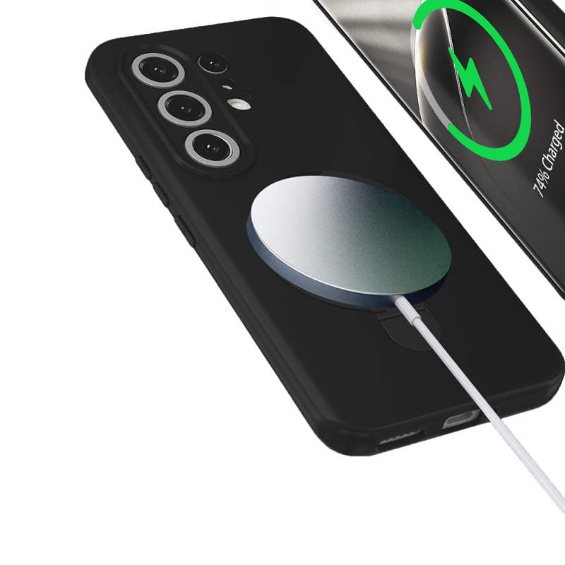 Tecno Camon 50 Pro Kılıf M-safe Şarj Özellikli Standlı Zore Samara Kapak - 6