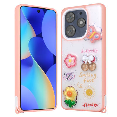 Tecno Spark 10 Pro Case Shining Glitter Relief Figured Zore Cevze Cover - 1