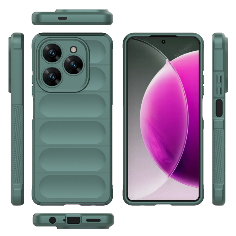 Tecno Spark 20 Pro 4G Case Flexible TPU Hollow Back Surface Design Zore Etnik Silicone Cover - 20