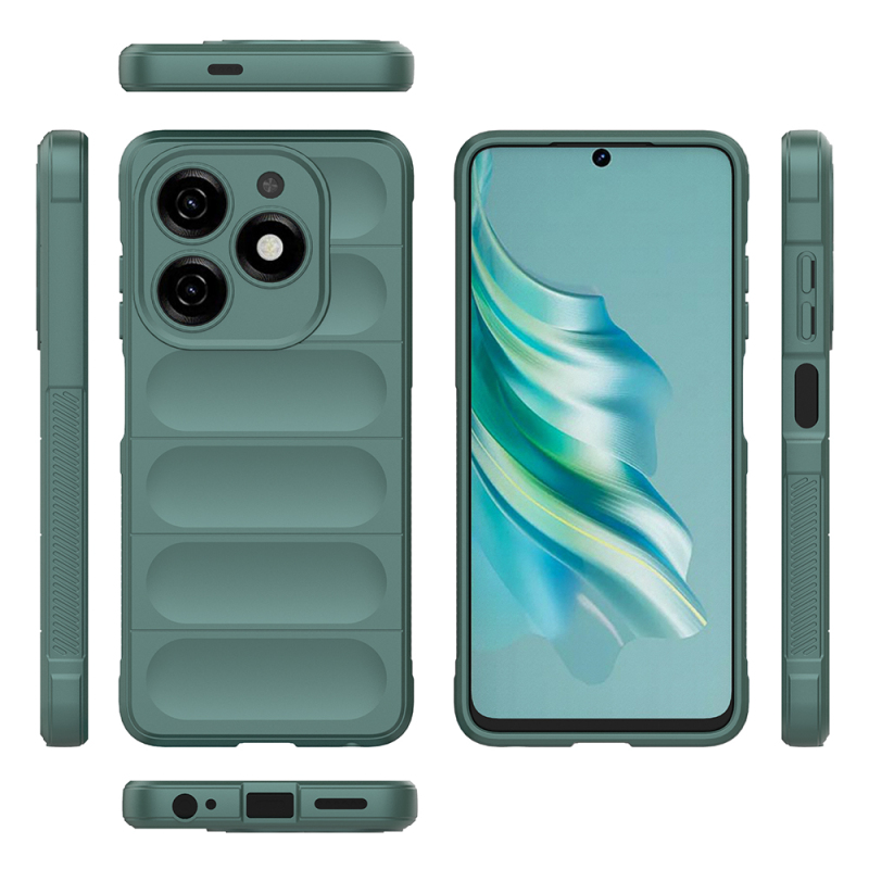Tecno Spark 20C Kılıf Esnek TPU Oyuklu Arka Yüzey Tasarımlı Zore Etnik Silikon Kapak - 29