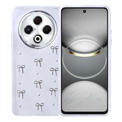 Tecno Spark 30 4G Case Airbag Design Glitter Transparent Zore Kutup Cover - 1